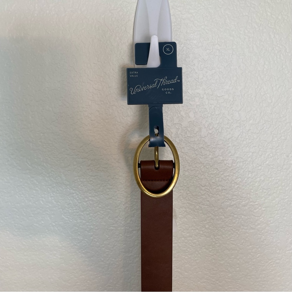 Universal Thread Cognac Oval Buckle Belt Size XL NWT